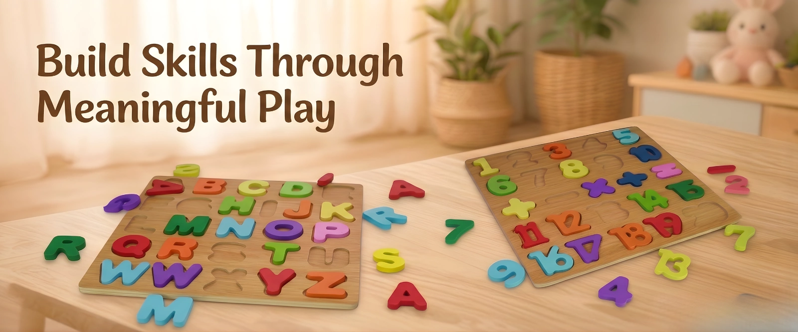 Montessori wooden number puzzle
