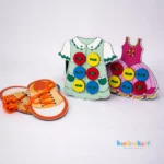 New Wooden Cloth Button Lacing Toy