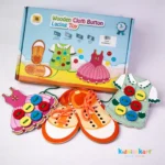 New Wooden Cloth Button Lacing Toy