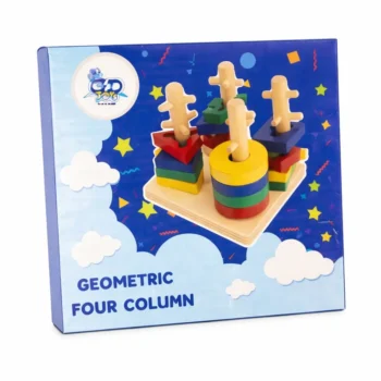 four column geometric shape sorter