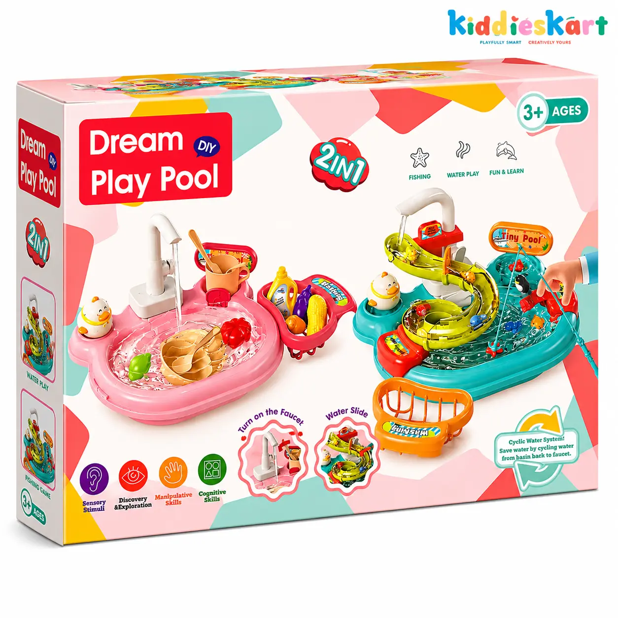 2-in-1 DIY Play Pool & Kitchen Sink Set 2-in-1 DIY Play Pool & Kitchen Sink Set