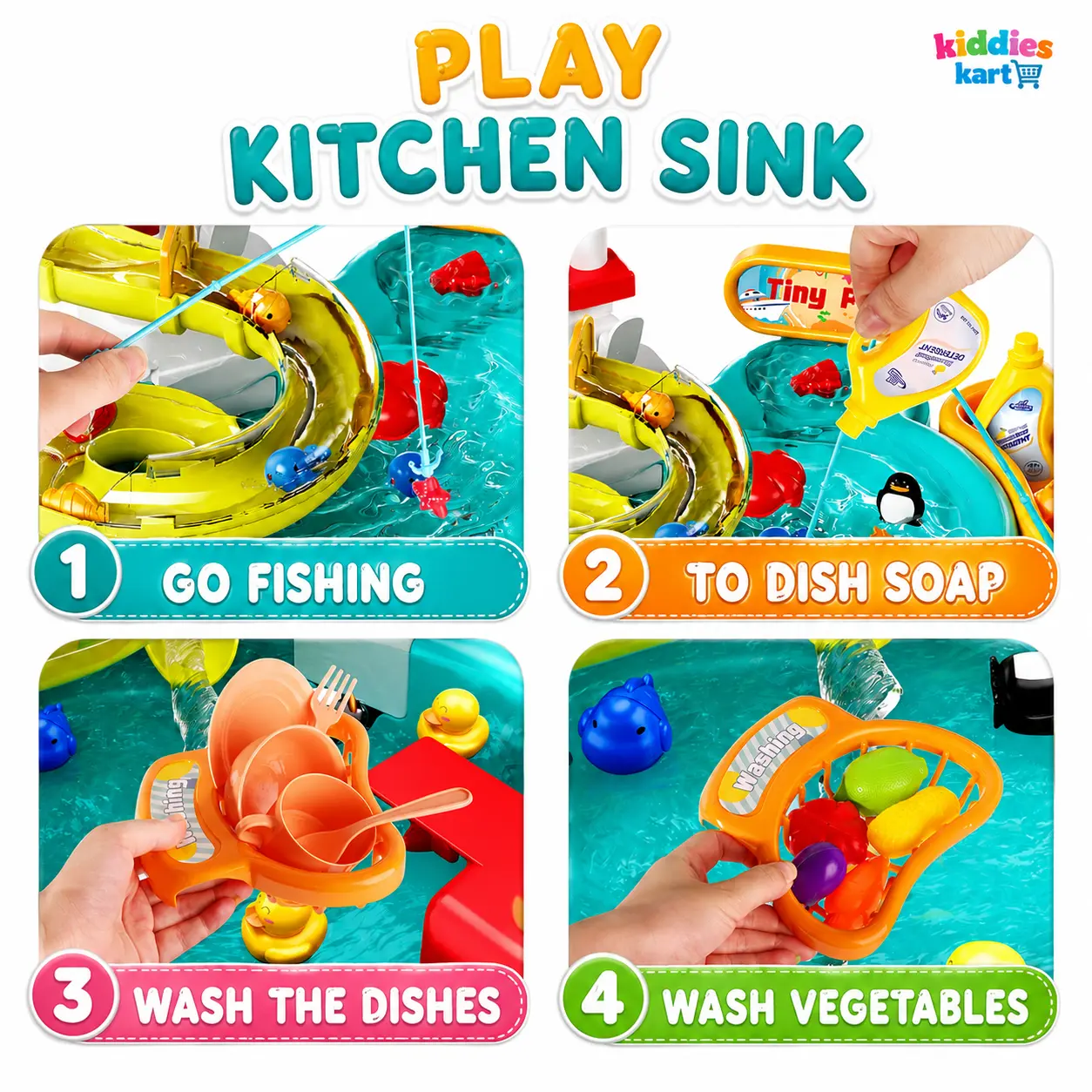 2-in-1 DIY Play Pool & Kitchen Sink Set 2-in-1 DIY Play Pool & Kitchen Sink Set