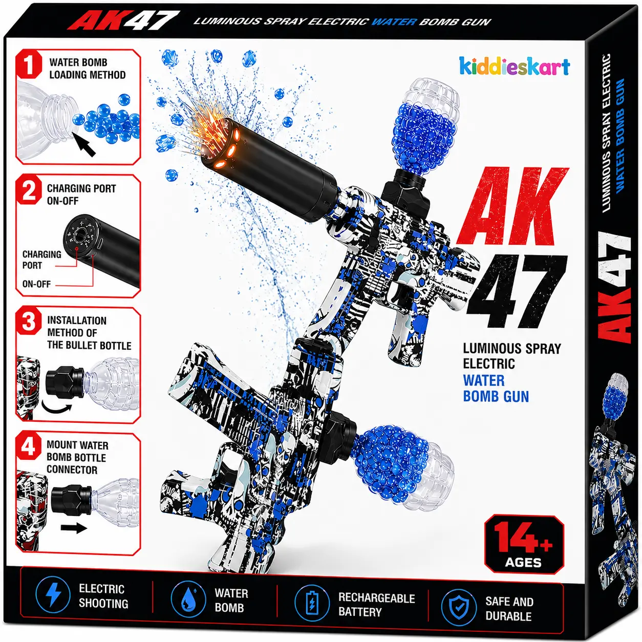 AK47 Luminous Spray Electric Water Bomb Gun AK47 Luminous Spray Electric Water Bomb Gun