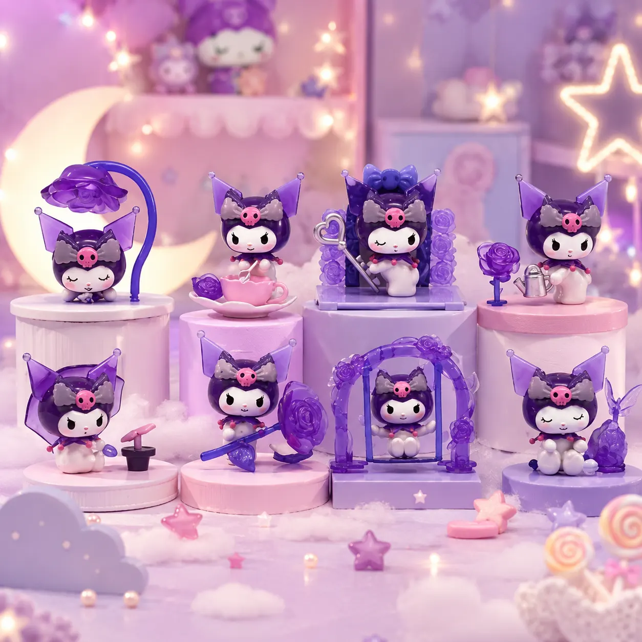 Kuromi Action Figure Set of 8 Kuromi Action Figure Set of 8