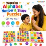 3-in-1 Wooden Educational Puzzle Board Set for Kids